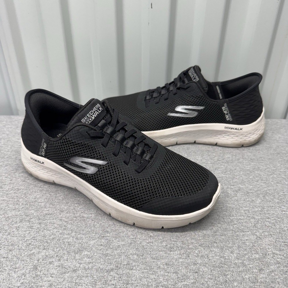Skechers Go Walk Sneakers Womens 8.5 Black Memory Foam Comfort Slip Ins Shoes